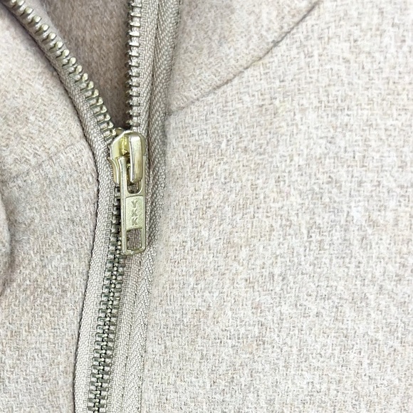 ✅ J. Crew Factory City Coat Heather Acorn Size 00 Wool Blend - Picture 8 of 11